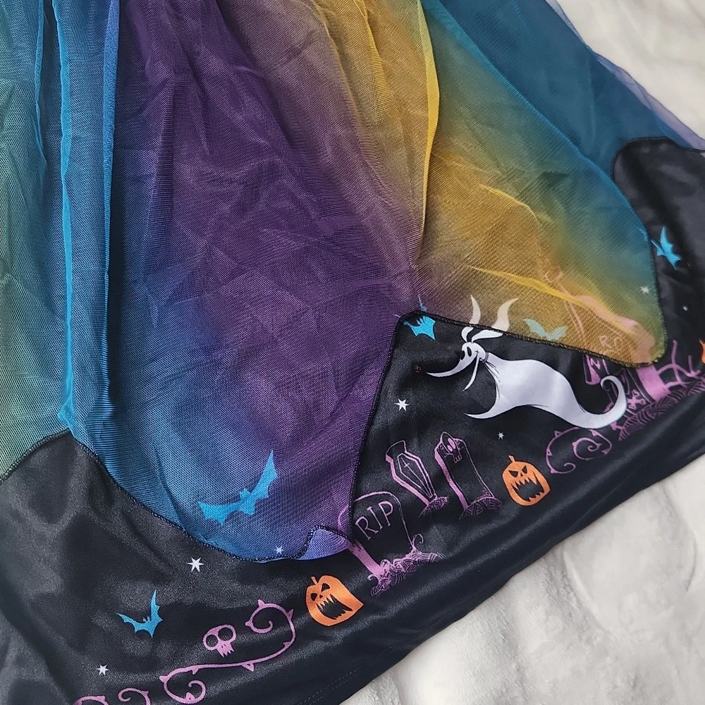 Disney, Nightmare Before Christmas Sally, Youth Halloween Colorful Nightgown - Picture 3 of 8